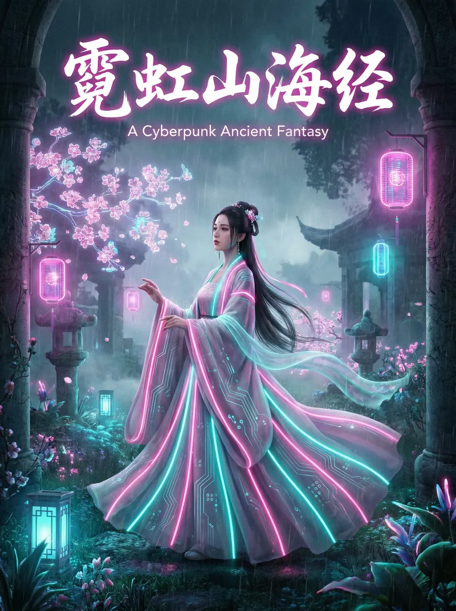 yw.193.coc永不失 古风奇缘短剧 - 霓虹山海经海报